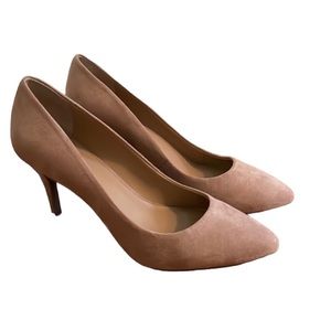 INC International Concepts - Nude Faux Suede Pumps - Size 8
